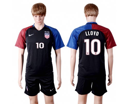 USA #10 Lloyd Away(Three Star) Soccer Country Jersey USA #10 Lloyd Away(Three Star) Soccer Country Jersey
