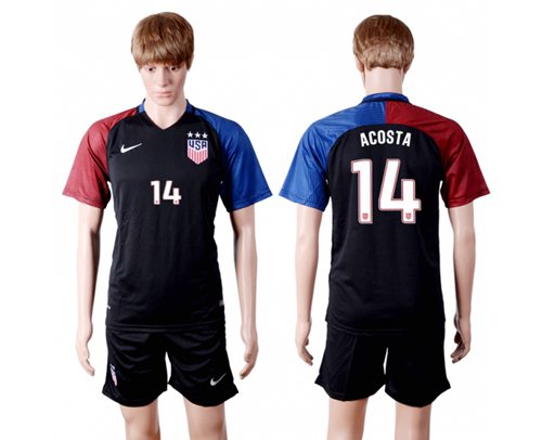 USA #14 Acosta Away(Three Star) Soccer Country Jersey USA #14 Acosta Away(Three Star) Soccer Country Jersey