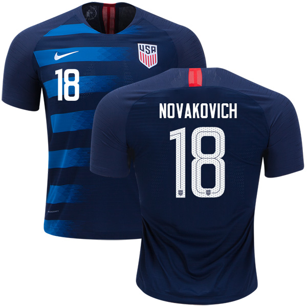 USA #18 Novakovich Away Kid Soccer Country Jersey USA #18 Novakovich Away Kid Soccer Country Jersey