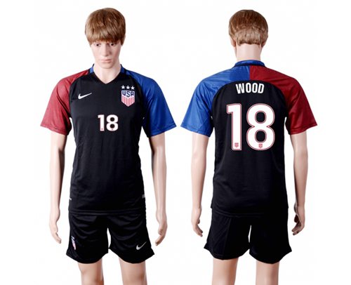USA #18 Wood Away(Three Star) Soccer Country Jersey USA #18 Wood Away(Three Star) Soccer Country Jersey