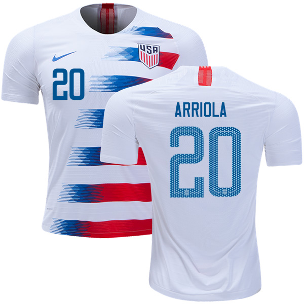 USA #20 Arriola Home Soccer Country Jersey USA #20 Arriola Home Soccer Country Jersey
