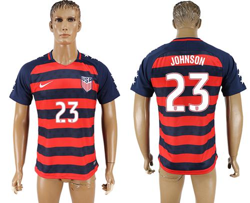 USA #23 Johnson Away Soccer Country Jersey USA #23 Johnson Away Soccer Country Jersey