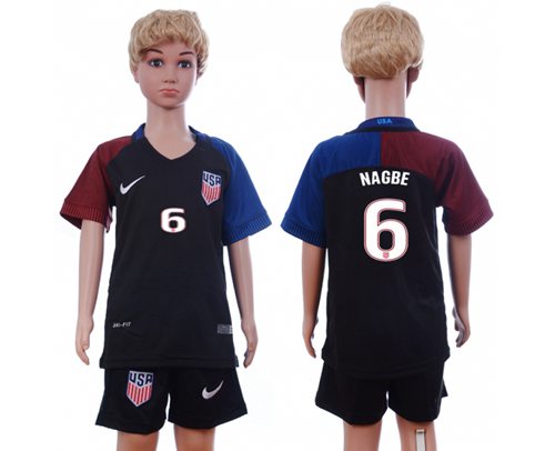 USA #6 Nagbe Away Kid Soccer Country Jersey USA #6 Nagbe Away Kid Soccer Country Jersey