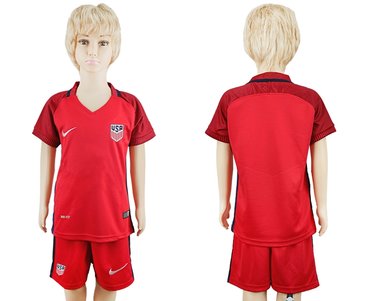 USA Blank Home Kid Soccer Country Jersey