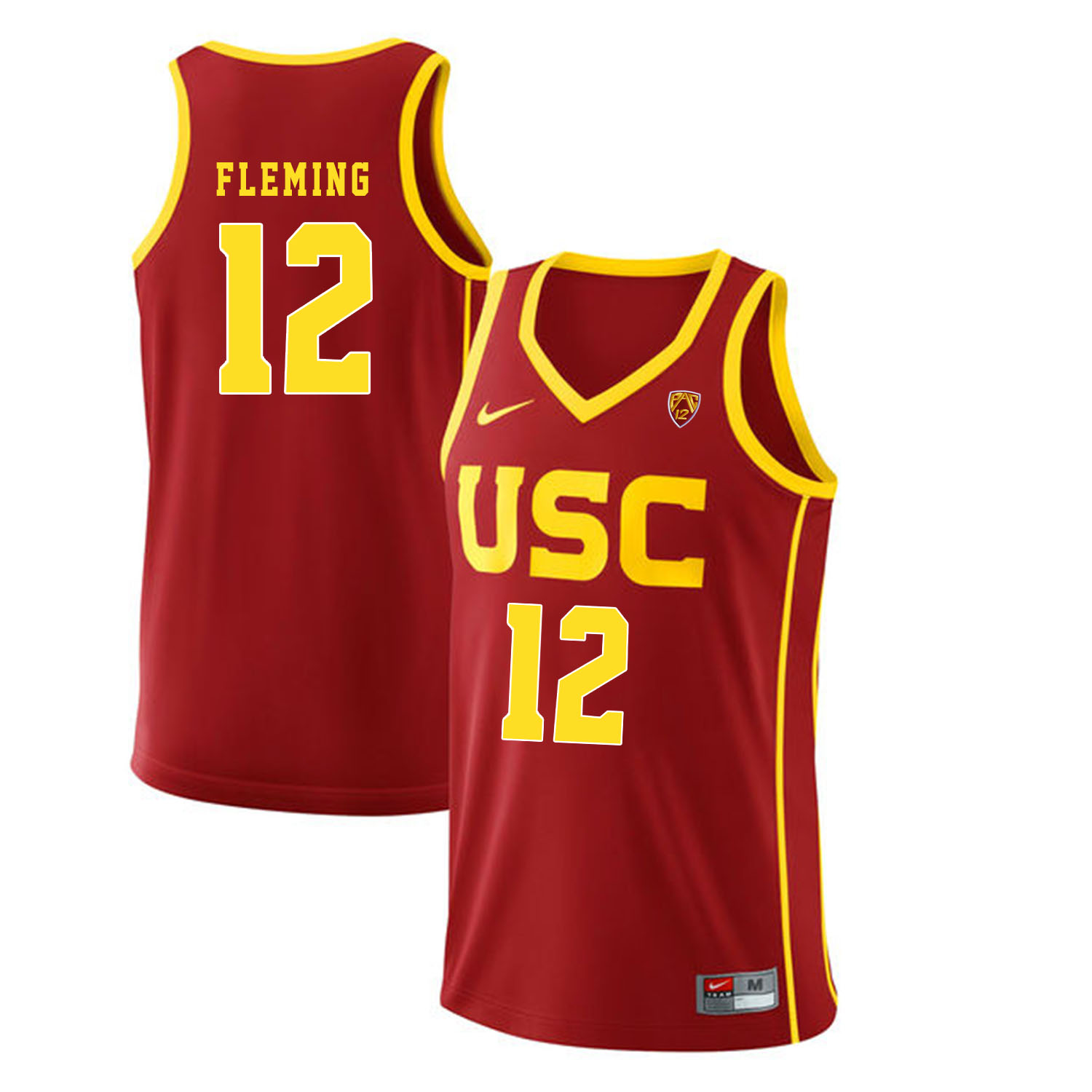 USC Trojans #12 Devin Fleming Red College Basketball Jersey USC Trojans #12 Devin Fleming Red College Basketball Jersey