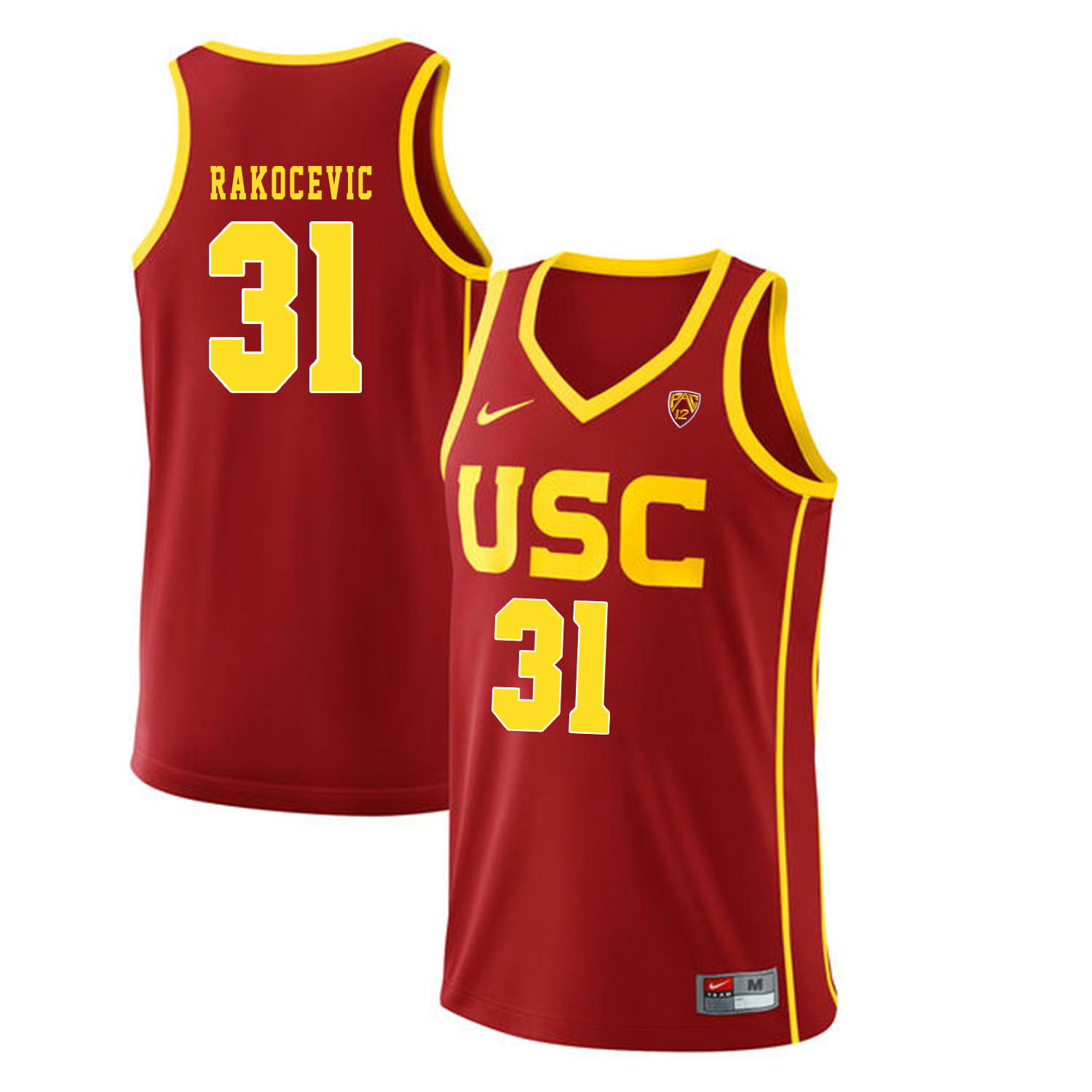 USC Trojans #31 Nick Rakocevic Red College Basketball Jersey USC Trojans #31 Nick Rakocevic Red College Basketball Jersey
