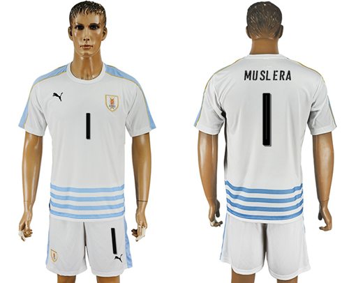 Uruguay #1 Muslera Away Soccer Country Jersey Uruguay #1 Muslera Away Soccer Country Jersey