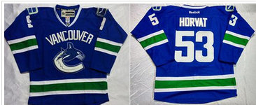 Vancouver Canucks #53 Bo Horvat Blue Home Stitched NHL Jersey Vancouver Canucks #53 Bo Horvat Blue Home Stitched NHL Jersey