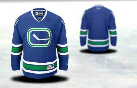 Vancouver Canucks Men Customized Blue Third Jersey