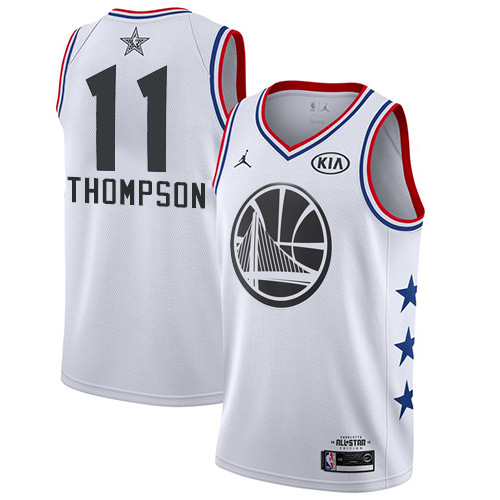 Warriors #11 Klay Thompson White Youth Basketball Jordan Swingman 2019 All-Star Game Jersey