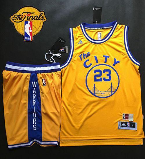 Warriors #23 Draymond Green Gold Throwback The City A Set The Finals Patch Stitched NBA Jersey Warriors #23 Draymond Green Gold Throwback The City A Set The Finals Patch Stitched NBA Jersey