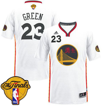 Warriors #23 Draymond Green White 2017 Chinese New Year The Finals Patch Stitched NBA Jersey