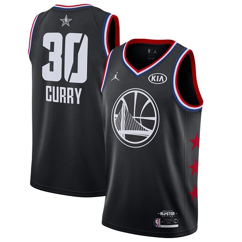 Warriors #30 Stephen Curry Black Basketball Jordan Swingman 2019 All-Star Game Jersey Warriors #30 Stephen Curry Black Basketball Jordan Swingman 2019 All-Star Game Jersey