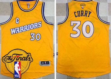 Warriors #30 Stephen Curry Gold New Throwback The Finals Patch Stitched NBA Jersey Warriors #30 Stephen Curry Gold New Throwback The Finals Patch Stitched NBA Jersey