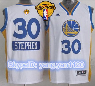 Warriors #30 Stephen Curry White 2014-15 Christmas Day The Finals Patch Stitched NBA Jersey