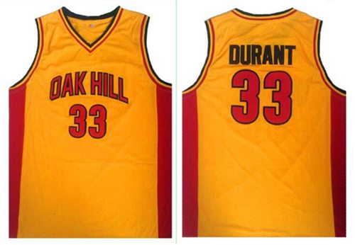 Warriors #33 Kevin Durant Gold Oak Hill Academy High School Stitched NBA Jersey Warriors #33 Kevin Durant Gold Oak Hill Academy High School Stitched NBA Jersey
