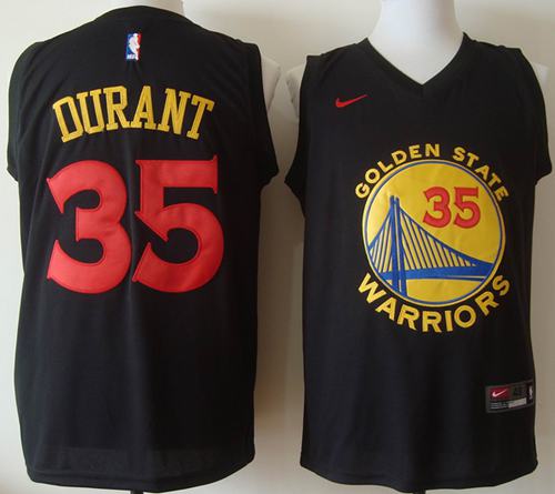 Warriors #35 Kevin Durant Black New Fashion Stitched NBA Jersey Warriors #35 Kevin Durant Black New Fashion Stitched NBA Jersey