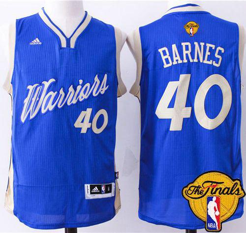 Warriors #40 Harrison Barnes Blue 2015-2016 Christmas Day The Finals Patch Stitched NBA Jersey Warriors #40 Harrison Barnes Blue 2015-2016 Christmas Day The Finals Patch Stitched NBA Jersey