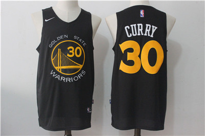 Warriors 30 Stephen Curry Black Nike Stitched Jersey