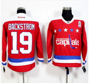 Washington Capitals #19 Nicklas Backstrom Red Alternate Stitched NHL Jersey Washington Capitals #19 Nicklas Backstrom Red Alternate Stitched NHL Jersey