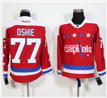 Washington Capitals #77 T.J Oshie Red Alternate Stitched NHL Jersey