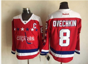 Washington Capitals #8 Alex Ovechkin Red Alternate Stitched NHL Jersey Washington Capitals #8 Alex Ovechkin Red Alternate Stitched NHL Jersey