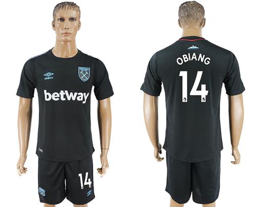West Ham United #14 Obiang Away Soccer Club Jersey West Ham United #14 Obiang Away Soccer Club Jersey