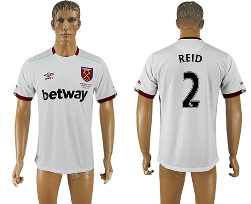 West Ham United #2 Reid Away Soccer Club Jersey