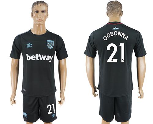 West Ham United #21 Ogbonna Away Soccer Club Jersey