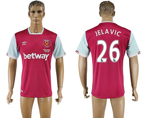 West Ham United #26 Jelavic Home Soccer Club Jersey