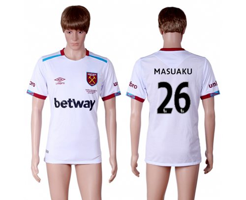 West Ham United #26 Masuaku Away Soccer Club Jersey West Ham United #26 Masuaku Away Soccer Club Jersey