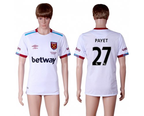 West Ham United #27 Payet Away Soccer Club Jersey