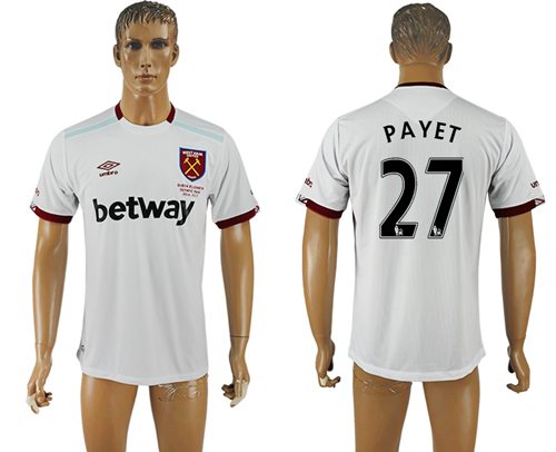 West Ham United #27 Payet Away Soccer Club Jersey West Ham United #27 Payet Away Soccer Club Jersey