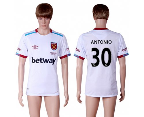 West Ham United #30 Antonio Away Soccer Club Jersey West Ham United #30 Antonio Away Soccer Club Jersey