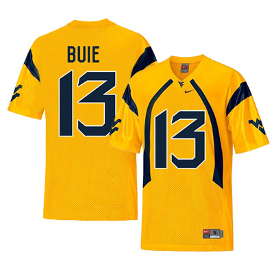 West Virginia Mountaineers 13 Andrew Buie Gold College Football Jersey