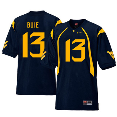 West Virginia Mountaineers 13 Andrew Buie Navy College Football Jersey
