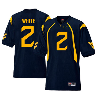 West Virginia Mountaineers 2 Ka'Raun White Navy College Football Jersey