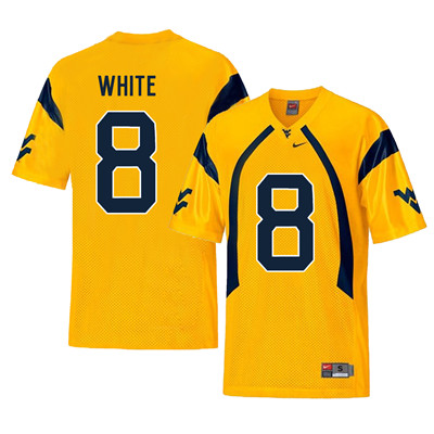 West Virginia Mountaineers 8 Kyzir White Gold College Football Jersey West Virginia Mountaineers 8 Kyzir White Gold College Football Jersey