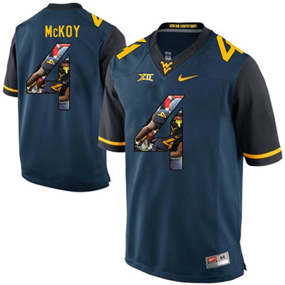 West Virginia Mountaineers Blue Kennedy McKoy College Football Portrait Jersey West Virginia Mountaineers Blue Kennedy McKoy College Football Portrait Jersey