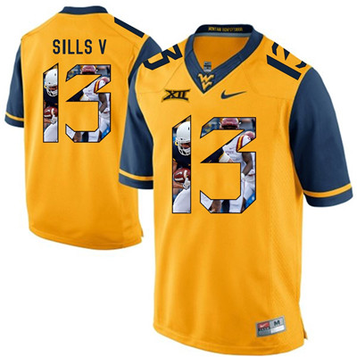 West Virginia Mountaineers Gold David Sills V College Football Portrait Jersey West Virginia Mountaineers Gold David Sills V College Football Portrait Jersey