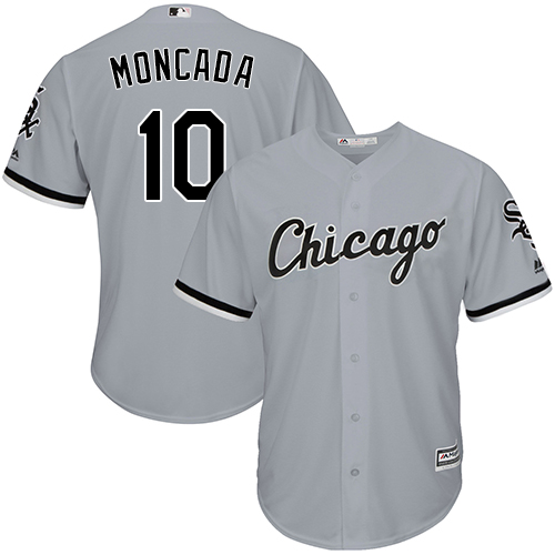 White Sox #10 Yoan Moncada Grey Cool Base Stitched Youth MLB Jersey White Sox #10 Yoan Moncada Grey Cool Base Stitched Youth MLB Jersey