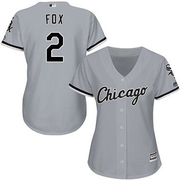 White Sox #2 Nellie Fox Grey Road Women's Stitched MLB Jersey White Sox #2 Nellie Fox Grey Road Women's Stitched MLB Jersey