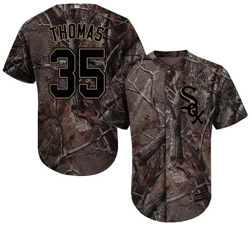 White Sox #35 Frank Thomas Camo Realtree Collection Cool Base Stitched Youth Baseball Jersey White Sox #35 Frank Thomas Camo Realtree Collection Cool Base Stitched Youth Baseball Jersey