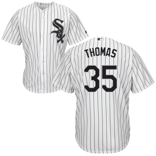 White Sox #35 Frank Thomas White(Black Strip) Home Cool Base Stitched Youth MLB Jersey White Sox #35 Frank Thomas White(Black Strip) Home Cool Base Stitched Youth MLB Jersey