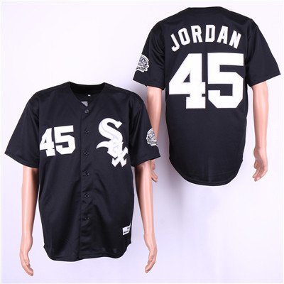 White Sox #45 Michael Jordan Black Cooperstown Collection Jersey White Sox #45 Michael Jordan Black Cooperstown Collection Jersey