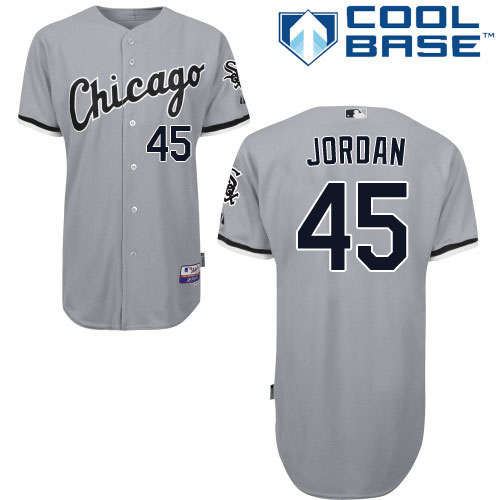White Sox #45 Michael Jordan Grey Road Cool Base Stitched Youth MLB Jersey