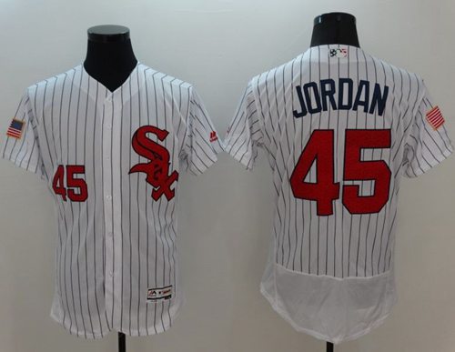White Sox #45 Michael Jordan White(Black Strip) Fashion Stars & Stripes Flexbase Authentic Stitched MLB Jersey White Sox #45 Michael Jordan White(Black Strip) Fashion Stars & Stripes Flexbase Authentic Stitched MLB Jersey
