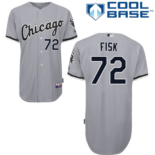 White Sox #72 Carlton Fisk Grey Road Cool Base Stitched Youth MLB Jersey White Sox #72 Carlton Fisk Grey Road Cool Base Stitched Youth MLB Jersey