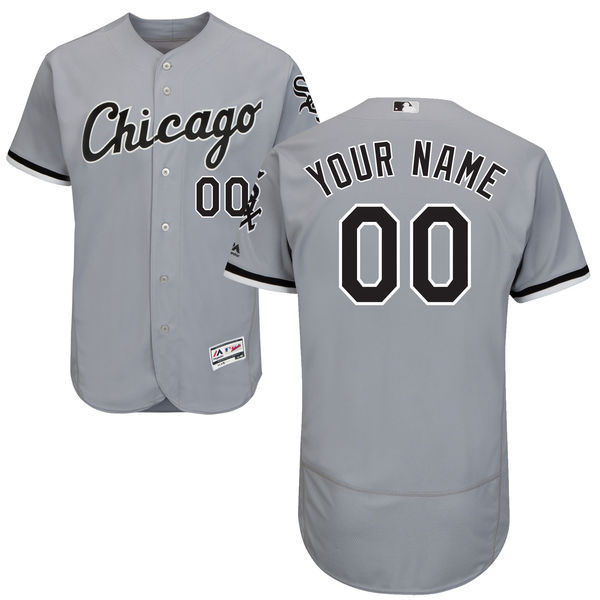 Men's Chicago White Sox Majestic Road Gray FlexBase Authentic Collection Custom Jersey