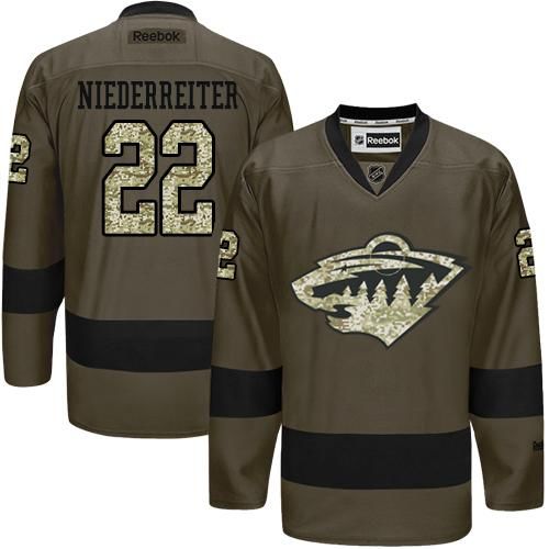 Wild #22 Nino Niederreiter Green Salute to Service Stitched NHL Jersey Wild #22 Nino Niederreiter Green Salute to Service Stitched NHL Jersey